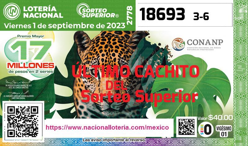 Último Sorteo Superior de la Lotería del Viernes 1 de Septiembre de 2023