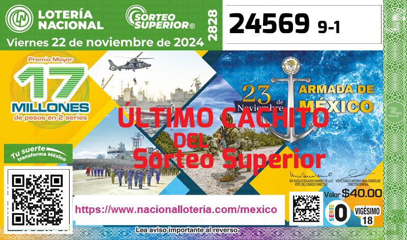 Cachito del último Sorteo Superior premiado en la Lotería Nacional del Viernes 22 de Noviembre de 2024 Último Sorteo Superior de la Lotería del Viernes 22 de Noviembre de 2024