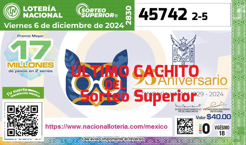 Último Sorteo Superior de la Lotería del Viernes 6 de Diciembre de 2024