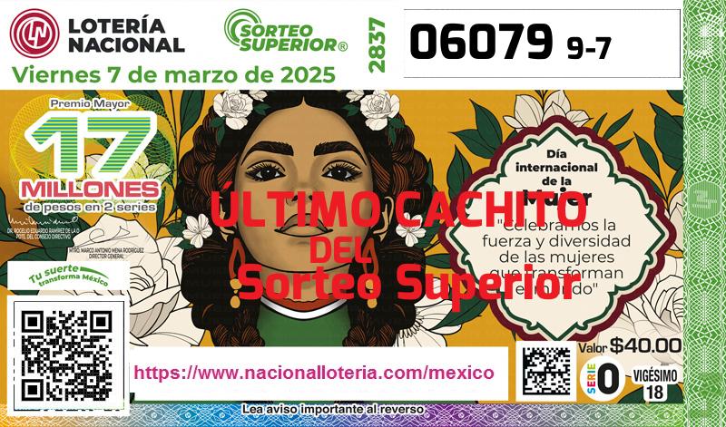 Último Sorteo Superior de la Lotería del Viernes 7 de Marzo de 2025