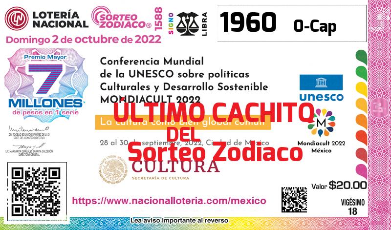 Cachito del último Sorteo Zodiaco premiado en la Lotería Nacional del Domingo 2 de Octubre de 2022 Último Sorteo Zodiaco de la Lotería del Domingo 2 de Octubre de 2022