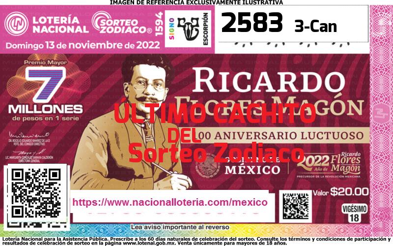 Último Sorteo Zodiaco de la Lotería del Domingo 13 de Noviembre de 2022
