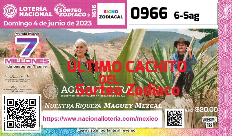 Cachito del último Sorteo Zodiaco premiado en la Lotería Nacional del Domingo 4 de Junio de 2023 Último Sorteo Zodiaco de la Lotería del Domingo 4 de Junio de 2023