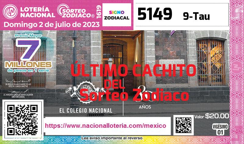 Cachito del último Sorteo Zodiaco premiado en la Lotería Nacional del Domingo 2 de Julio de 2023 Último Sorteo Zodiaco de la Lotería del Domingo 2 de Julio de 2023