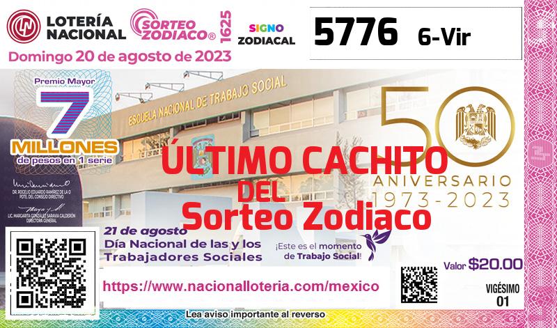 Último Sorteo Zodiaco de la Lotería del Domingo 20 de Agosto de 2023