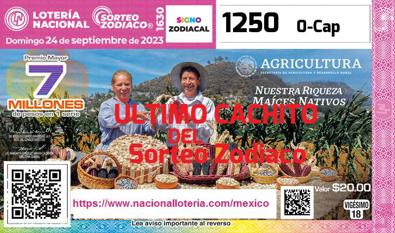 Cachito del último Sorteo Zodiaco premiado en la Lotería Nacional del Domingo 24 de Septiembre de 2023 Último Sorteo Zodiaco de la Lotería del Domingo 24 de Septiembre de 2023
