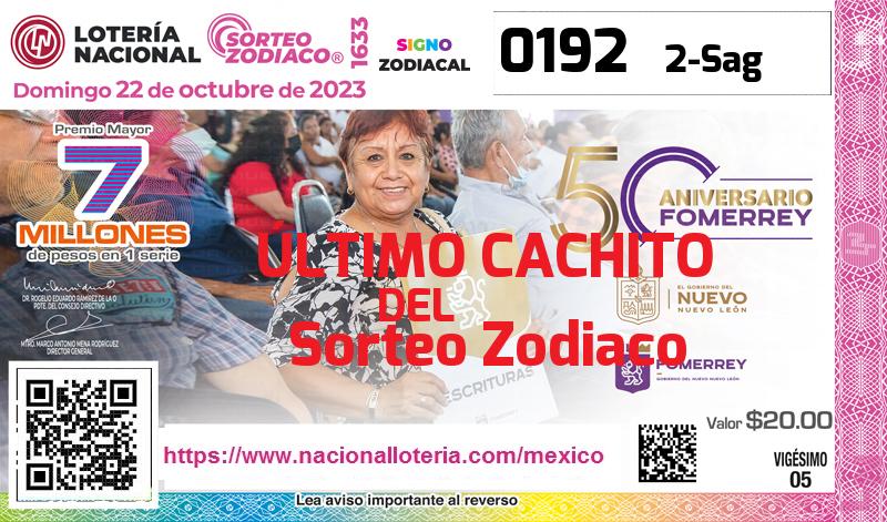 Cachito del último Sorteo Zodiaco premiado en la Lotería Nacional del Domingo 22 de Octubre de 2023 Último Sorteo Zodiaco de la Lotería del Domingo 22 de Octubre de 2023