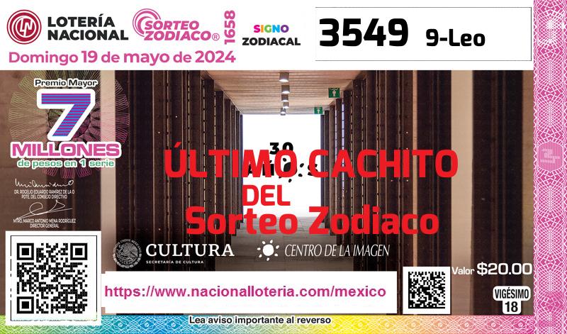 Cachito del último Sorteo Zodiaco premiado en la Lotería Nacional del Domingo 19 de Mayo de 2024 Último Sorteo Zodiaco de la Lotería del Domingo 19 de Mayo de 2024