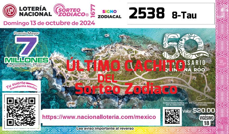 Cachito del último Sorteo Zodiaco premiado en la Lotería Nacional del Domingo 13 de Octubre de 2024 Último Sorteo Zodiaco de la Lotería del Domingo 13 de Octubre de 2024