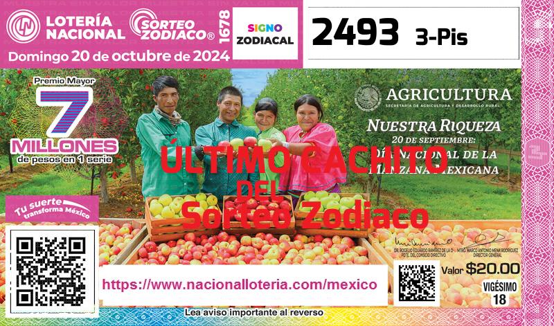 Cachito del último Sorteo Zodiaco premiado en la Lotería Nacional del Domingo 20 de Octubre de 2024 Último Sorteo Zodiaco de la Lotería del Domingo 20 de Octubre de 2024
