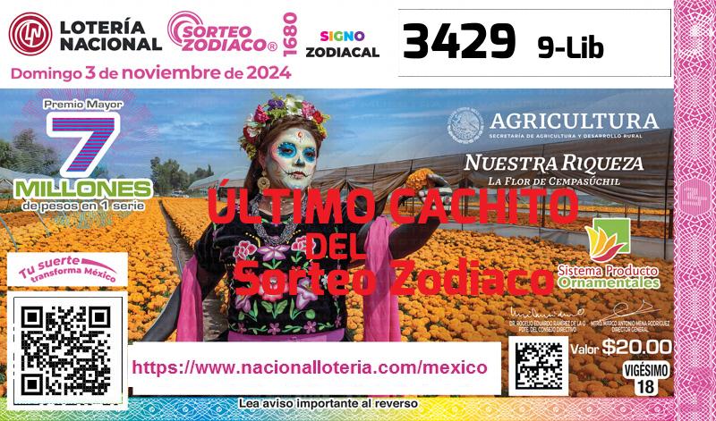 Cachito del último Sorteo Zodiaco premiado en la Lotería Nacional del Domingo 3 de Noviembre de 2024 Último Sorteo Zodiaco de la Lotería del Domingo 3 de Noviembre de 2024