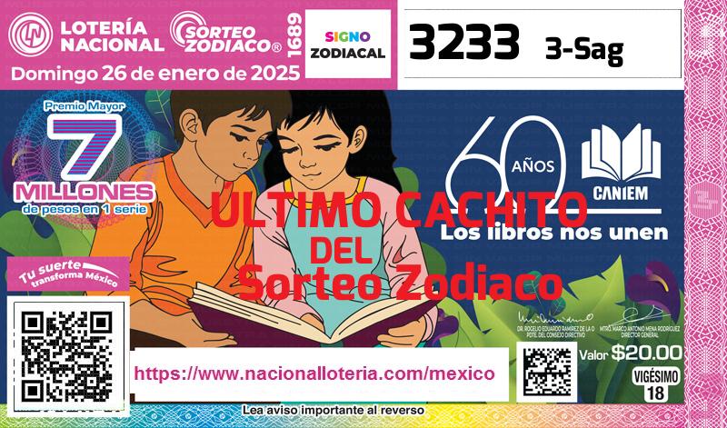 Último Sorteo Zodiaco de la Lotería del Domingo 26 de Enero de 2025