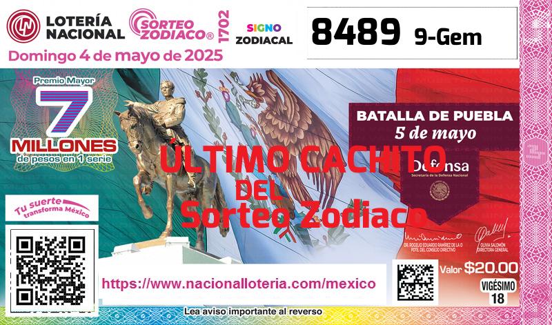 Último Sorteo Zodiaco de la Lotería del Domingo 4 de Mayo de 2025