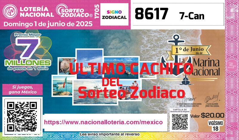 Último Sorteo Zodiaco de la Lotería del Domingo 1 de Junio de 2025