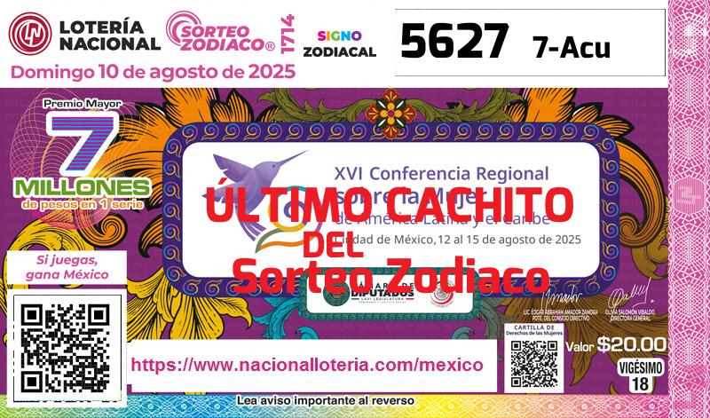 Último Sorteo Zodiaco de la Lotería del Domingo 10 de Agosto de 2025