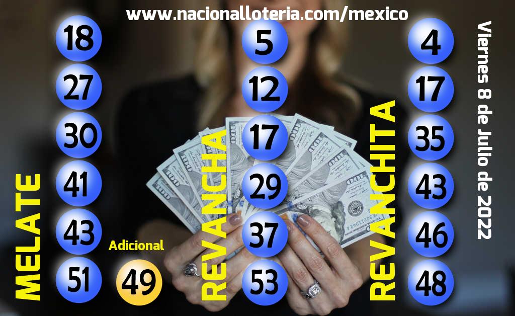 Números ganadores del Melate del Viernes 8 de Julio de 2022 Resultados del Melate del Viernes 8 de Julio de 2022