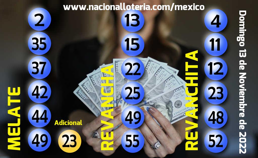 Resultados del Melate del Domingo 13 de Noviembre de 2022