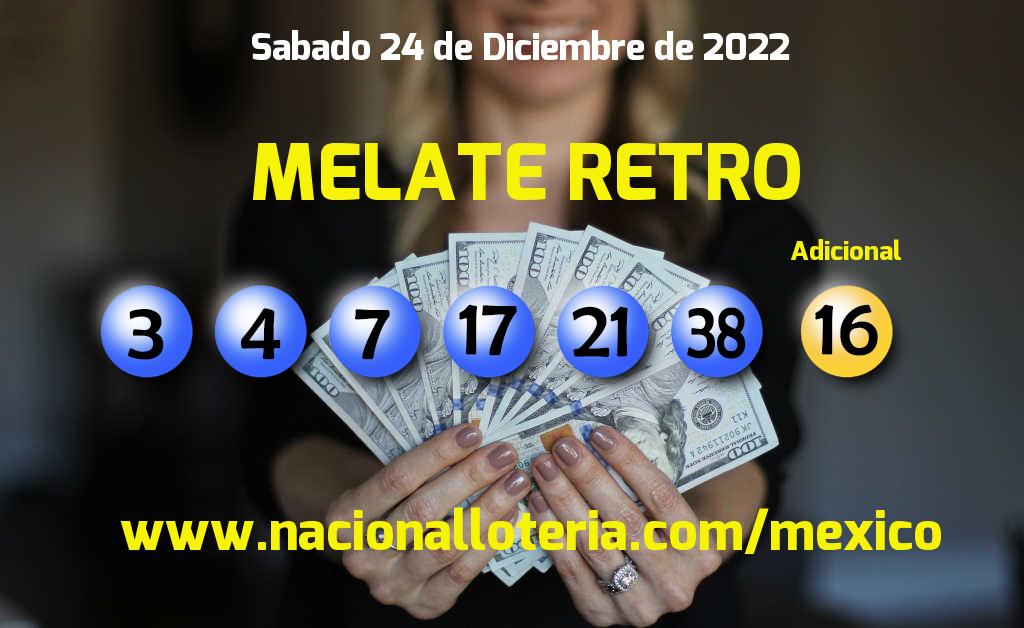 Resultados del Melate Retro del S&aacute;bado 24 de Diciembre de 2022