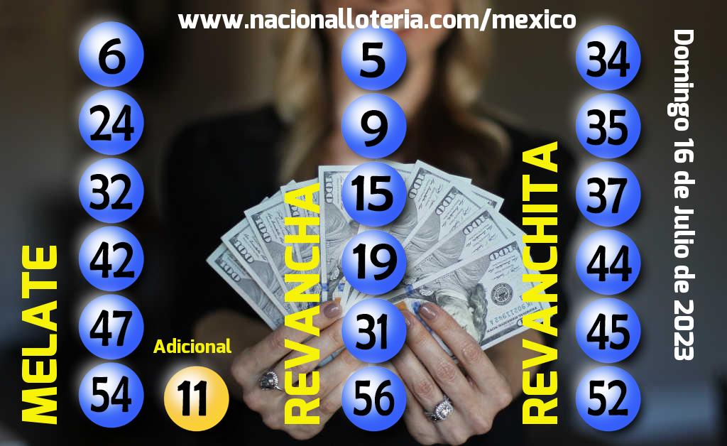 Resultados del Melate del Domingo 16 de Julio de 2023