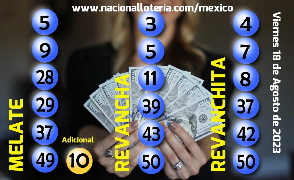 Resultados del Melate del Viernes 18 de Agosto de 2023