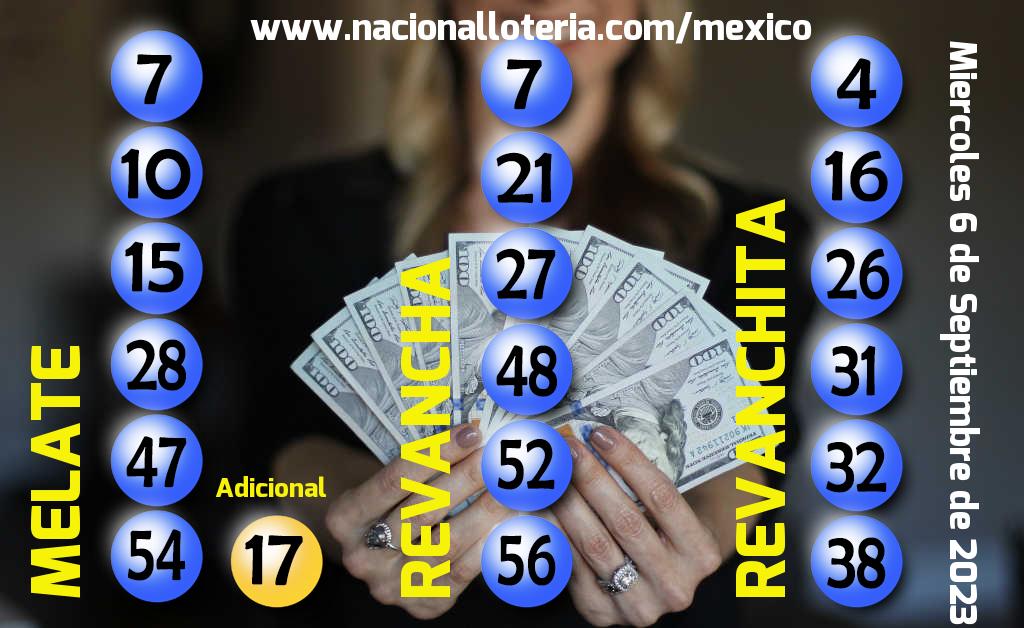 Resultados del Melate del Mi&eacute;rcoles 6 de Septiembre de 2023