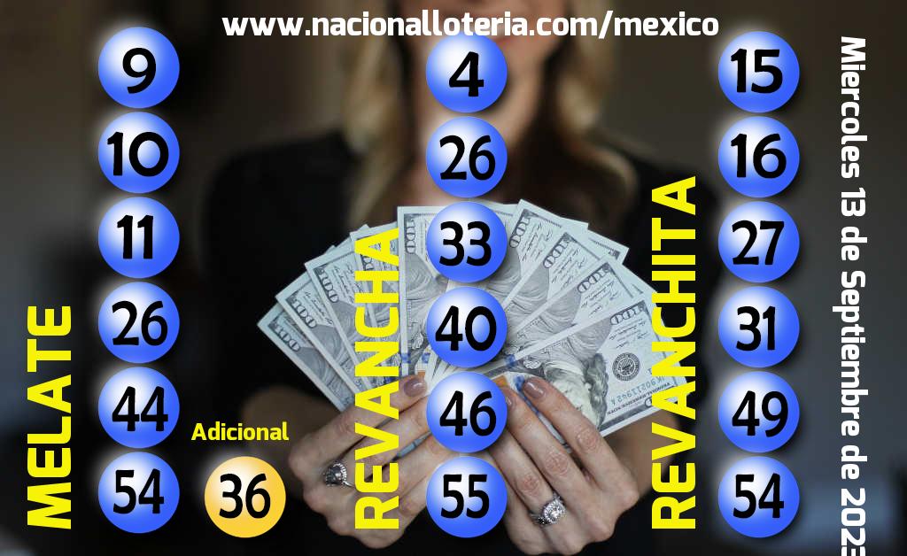 Resultados del Melate del Mi&eacute;rcoles 13 de Septiembre de 2023