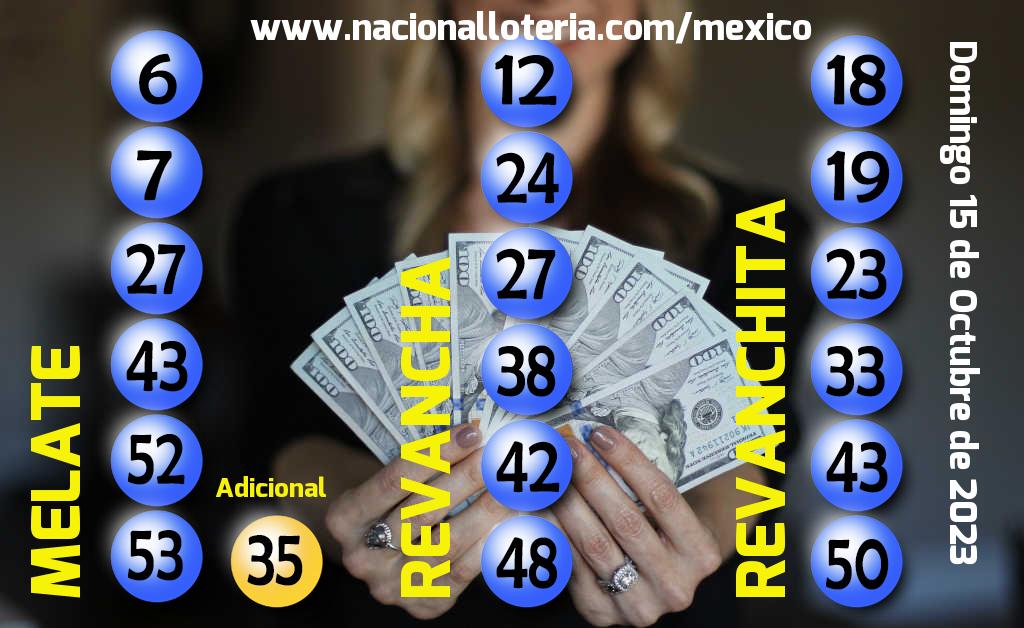 Resultados del Melate del Domingo 15 de Octubre de 2023