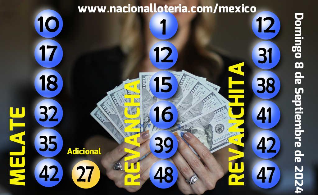 Resultados del Melate del Domingo 8 de Septiembre de 2024