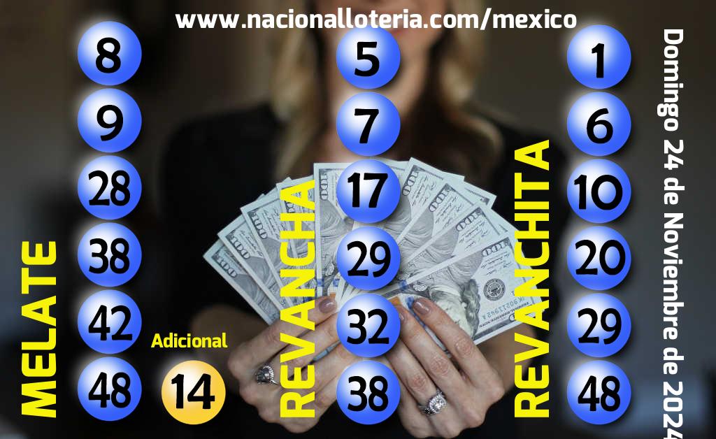 Números ganadores del Melate del Domingo 24 de Noviembre de 2024 Resultados del Melate del Domingo 24 de Noviembre de 2024