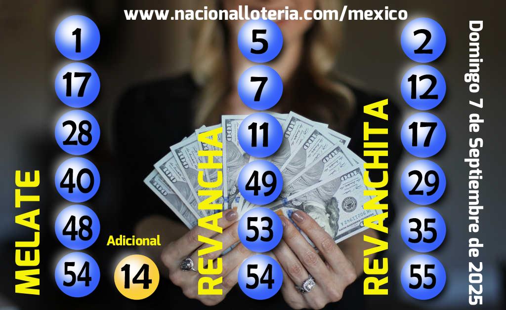 Resultados del Melate del Domingo 7 de Septiembre de 2025