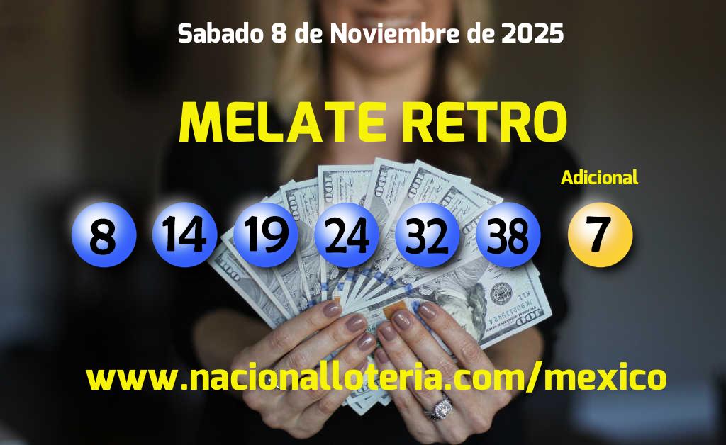 Resultados del Melate Retro del Sábado 8 de Noviembre de 2025