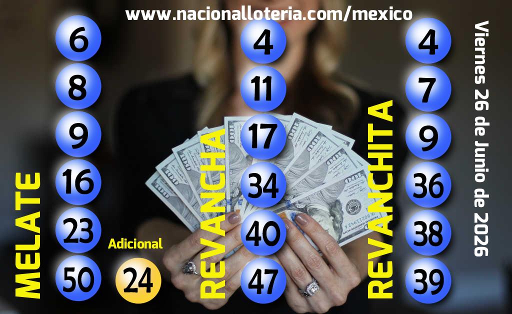 Resultados del Melate del Viernes 26 de Junio de 2026