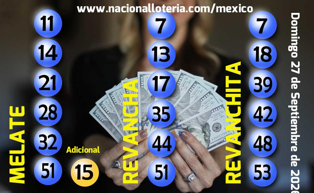 Números ganadores del Melate del Domingo 27 de Septiembre de 2026 Resultados del Melate del Domingo 27 de Septiembre de 2026